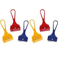Gerimport Glasschrapers/verfschrapers - 6x stuks - 11 cm - kunststof - verfkrabbers
