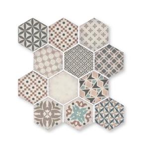 Terre d&apos;Azur Epoca Mozaiek Tegel Hexagon - Marfil Porselein Geglazuurd 280x300 mm