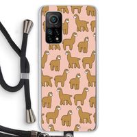 Alpacas: Xiaomi Mi 10T 5G Transparant Hoesje met koord