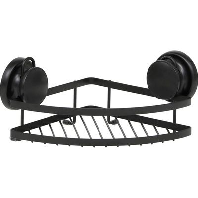 Zwart Hoek Doucherek met zuignappen - Rechthoekig - Geschikt voor muur of douchewand Zwart Hoek Doucherek met zuignappen - Rechthoekig - Geschikt voor muur of douchewand