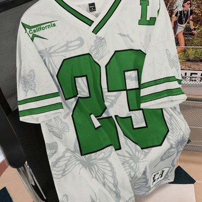 Bon&Bon Sporsity Heren Voetbal T-shirt - Oversized V-hals Mesh Top Veel kleurig-6 / XL