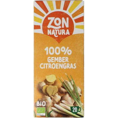 Zonnatura Gember citroengras thee bio