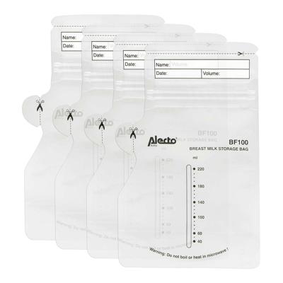 Alecto BF100 - Moedermelk bewaarzakjes 220 ml, 100 stuks