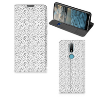 Nokia 2.4 Hoesje met Magneet Stripes Dots