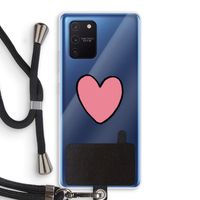 Hartje: Samsung Galaxy Note 10 Lite Transparant Hoesje met koord