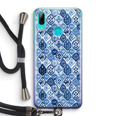 Blauw motief: Huawei P Smart (2019) Transparant Hoesje met koord