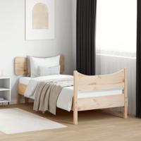 Bedframe zonder matras massief grenenhout 75x190 cm
