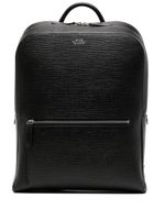 Smythson sac à dos en cuir grainé - Noir