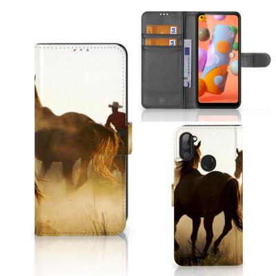 Samsung Galaxy M11 | A11 | Telefoonhoesje | Met pasjeshouder | Design Cowboy