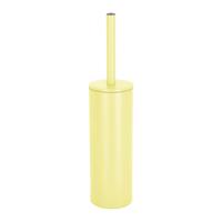 Spirella Luxe Toiletborstel in houder Cannes - geel - metaal - 40 x 9 cm - met binnenbak - Toiletborstels - thumbnail