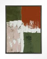 Urban Cotton Wandkleed 'Artistic Chaos' 145 x 190cm in Floating Frame - black