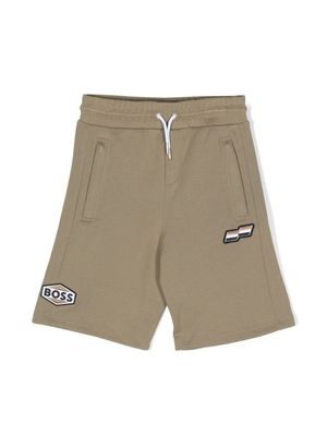 BOSS Kidswear short de bain à patch logo - Vert