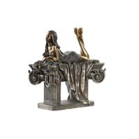 Decoratieve figuren DKD Home Decor Vrouw Koper Hars (30,5 x 15,5 x 28,5 cm)