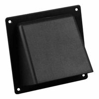 Kunststof Gevelkap Met Klep Aansluitmaat Ø 150mm - Zwart