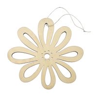 Houten vromen decoratie hanger van een bloem van 17 x 16 cm   -