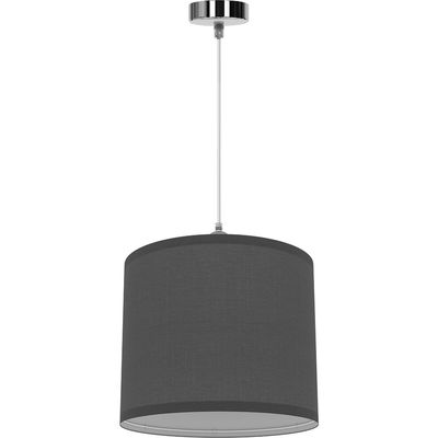 LED Hanglamp - Hangverlichting - Aigi Utra - E27 Fitting - Rond - Mat Grijs - Kunststof