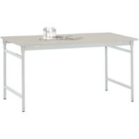 Manuflex BB3031.7035 Bijzettafel basis stationair met melamine tafelblad in lichtgrijs RAL 7035, bxdxh: 1250 x 600 x 780 mm Grijs-wit (RAL 7035) - thumbnail