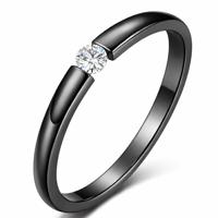 Cilla Jewels edelstaal ring Crystal Black-18mm