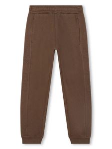 BOSS Kidswear pantalon de jogging à logo brodé - Marron