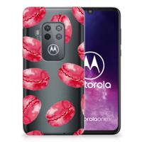 Motorola One Zoom | Siliconen Case | Pink Macarons