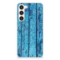 Samsung Galaxy S23 Plus | Bumper Hoesje | Wood Blue
