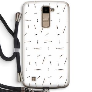 Hipster stripes: LG K10 (2016) Transparant Hoesje met koord