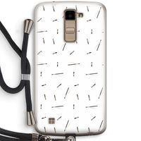 Hipster stripes: LG K10 (2016) Transparant Hoesje met koord