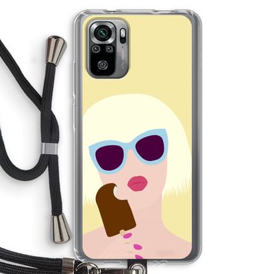 Ice cream: Xiaomi Redmi Note 10S Transparant Hoesje met koord
