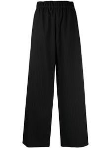 Gucci pantalon ample à fines rayures - Noir