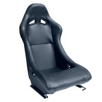 Sportstoel 'BW' - Zwart Kunstleder - Vaste rugleuning - incl. sledes SS82L