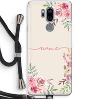 Rozen: LG G7 Thinq Transparant Hoesje met koord