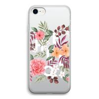Hello in flowers: iPhone SE 2020 Transparant Hoesje