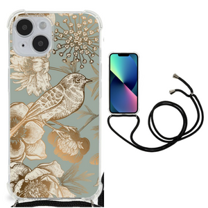 Case voor iPhone 14 Vintage Bird Flowers