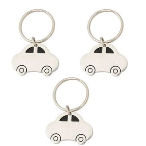 3x stuks sleutelhangers met auto van 4,5 cm