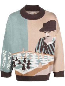 KidSuper pull en maille intarsia - Marron
