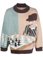 KidSuper pull en maille intarsia - Marron KidSuper pull en maille intarsia - Marron