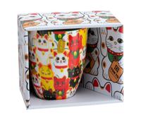 Tokyo Design Studio – Kawaii Lucky Cat – Mok - Giftbox – Multi Cat - 8.5 x 10.2cm 380ml - thumbnail