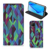 Huawei P40 Lite Stand Case Abstract Green Blue