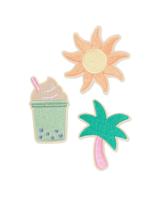 HEMA Strijkapplicaties 5x5cm zomer - 3 stuks (multi)