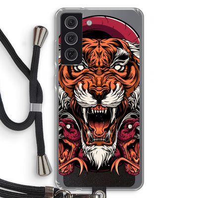 Tiger and Rattlesnakes: Samsung Galaxy S21 FE Transparant Hoesje met koord