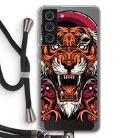 Tiger and Rattlesnakes: Samsung Galaxy S21 FE Transparant Hoesje met koord