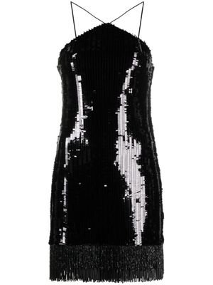 Taller Marmo robe courte ornée de sequins à dos-nu - Noir