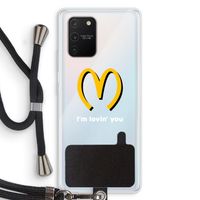 I'm lovin' you: Samsung Galaxy S10 Lite Transparant Hoesje met koord