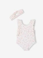 Babyset badpak en heupband ecru