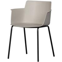 WOOOD Foppe Eetkamerstoelen Outdoor - Pp|Metaal - Mist - Set van 2
