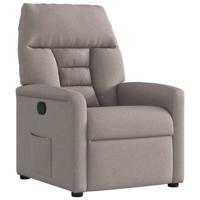 Fauteuil verstelbaar stof taupe