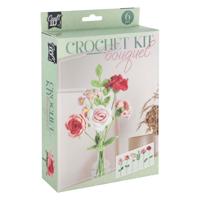Creative Craft Group Haakset bloemen boeket roze 21x16x5cm | 2 stuks