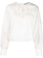 Self-Portrait chemise Daisy en broderie anglaise - Blanc