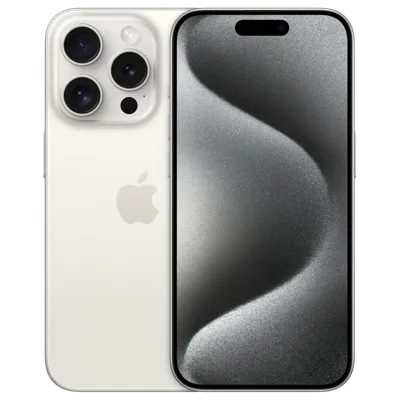 Refurbished iPhone 15 Pro Max 256 GB Titanium Wit Als nieuw