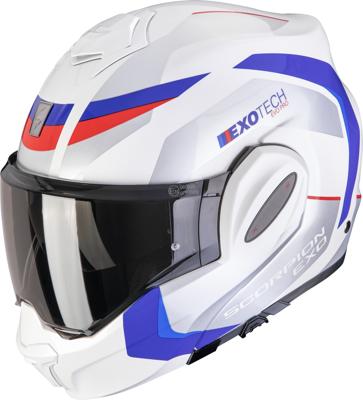 SCORPION EXO-Tech Evo Pro Acuti, Systeemhelm, Parelwit-Blauw-Rood